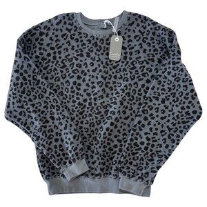 TOCOTO VINTAGE - PLUSH SWEATSHIRT - GREY/BLACK - ORGANIC COTTON - NWT